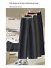 2025 Autumn/Winter Women's Slimming Stylish Wool Wide-Leg Cropped Pants