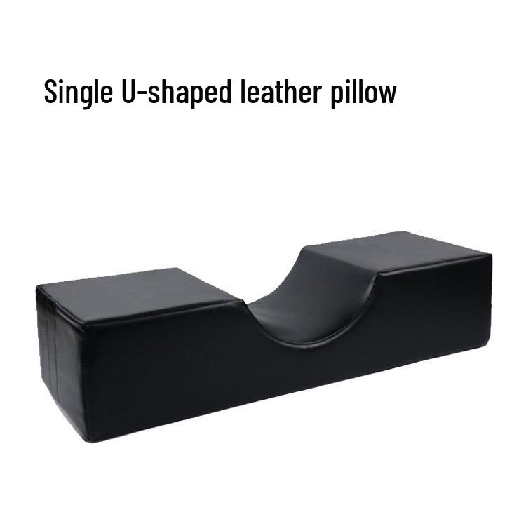 U-Shaped Leather Neck Support Pillow for Eyelash Extensions and Microblading In Beauty Salons.