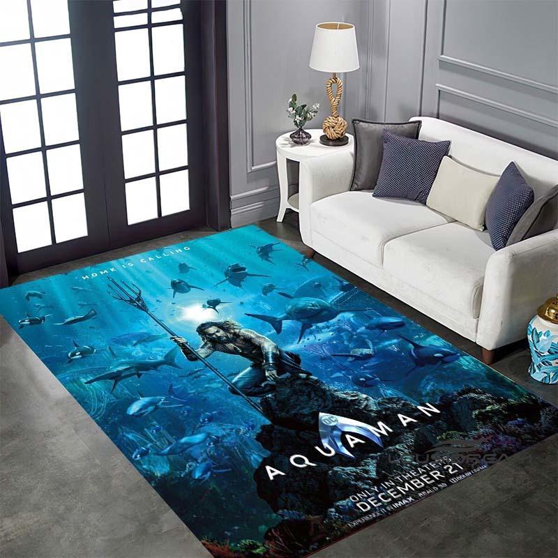 

An *Aquaman* Fantasy Movie Rug—perfect for Use As A Bedroom Play Mat, Living Room Rug, or Home Decor. 60x90cm