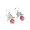 Natural Pink Tourmaline Gemstone 925 Stamped Silver Handmade Jewelry Partywear Hook Earrings 1.84" For Wedding CE-23-5