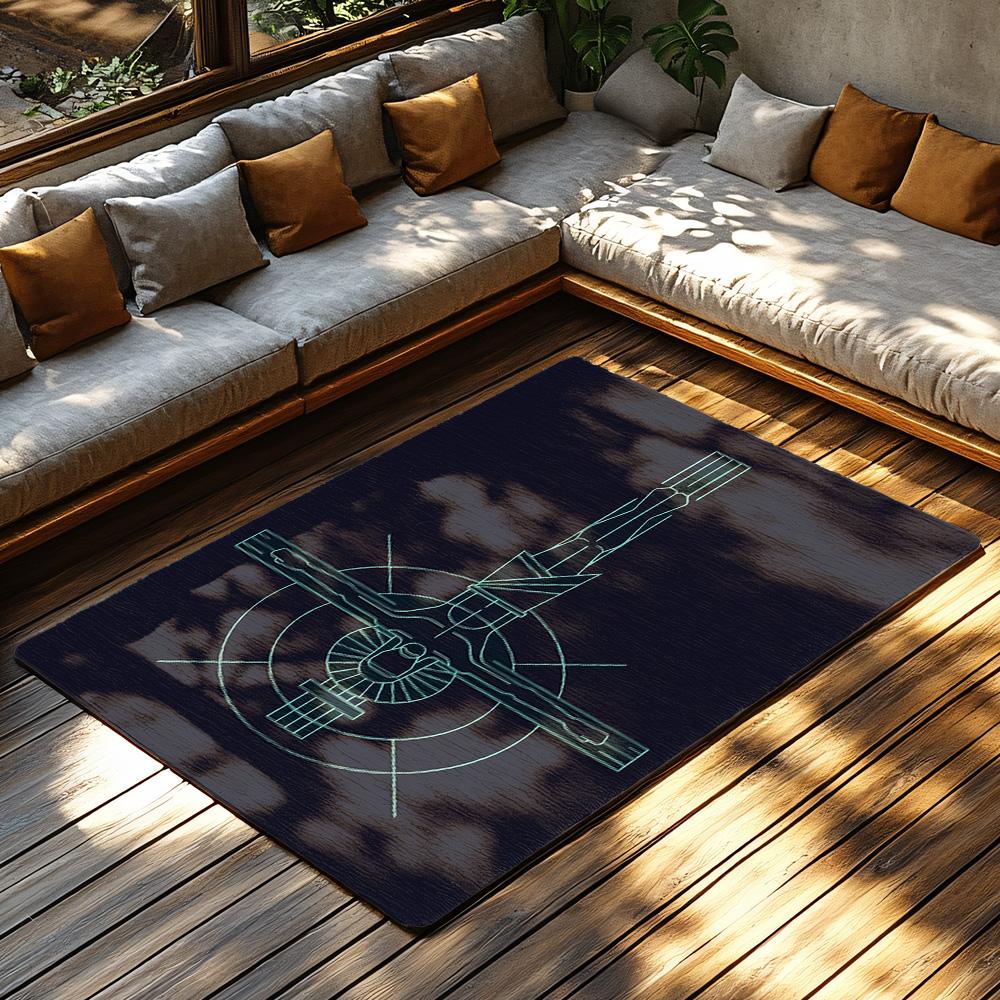 Modern Abstract Area Rug Living Room Carpet Geometric Design Non-Slip Floor Mat Home Decor Indoor Outdoor Welcome Mat Entrance R