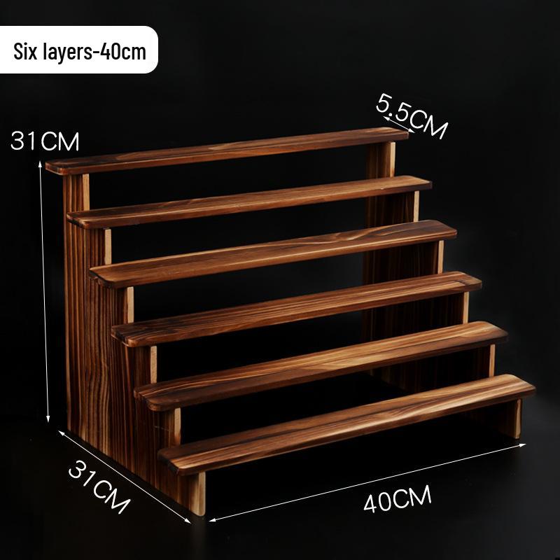 Solid Wood Display Rack for Action Figures, Collectibles, and Succulents
