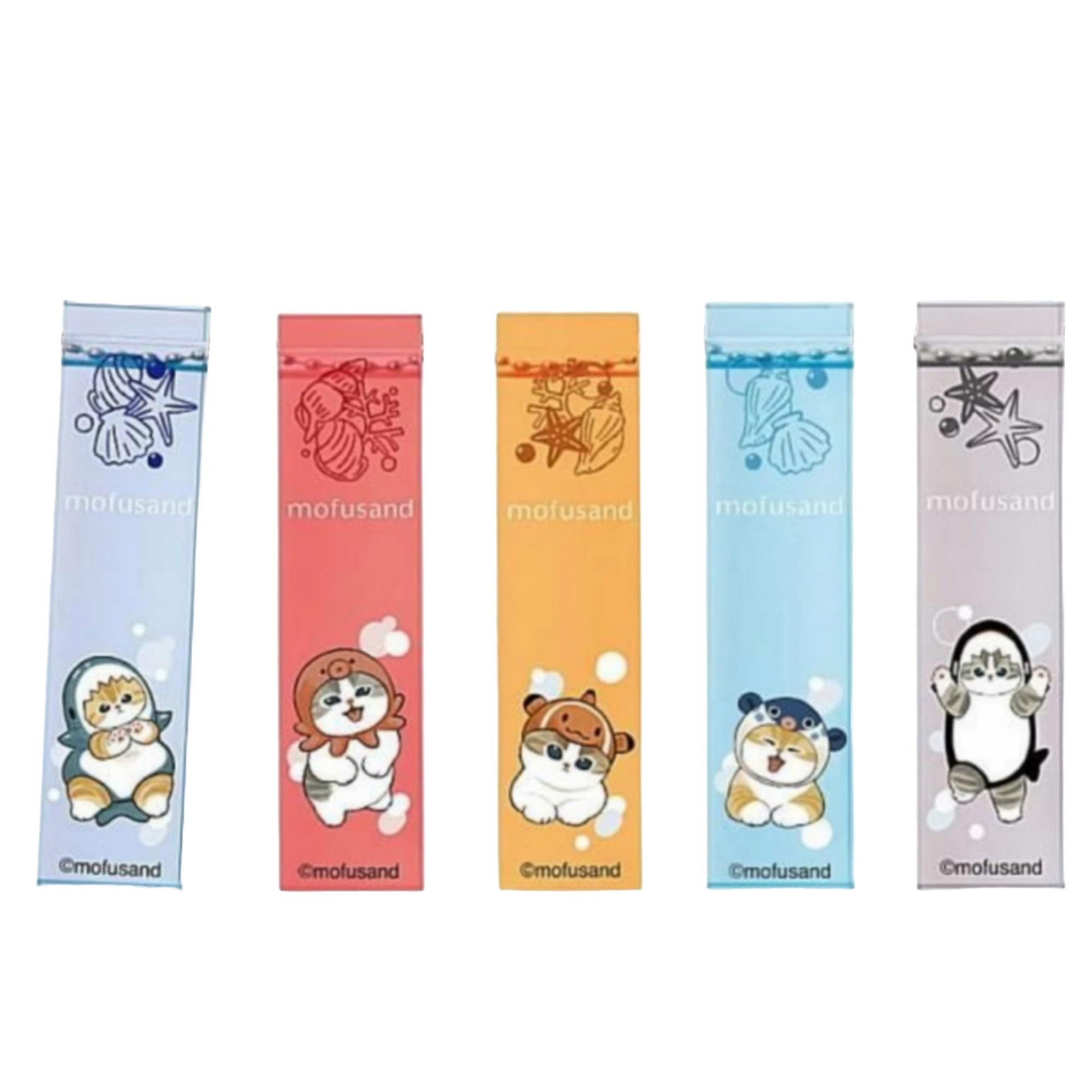 

mofusand Sea Creatures Nyan Hotel Keychain x 5 Types Full Set Gachapon Capsule Toy