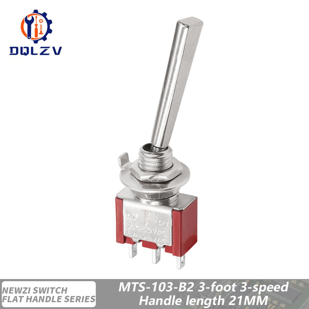 SH T80-T Series Flat Handle 6.35mm Panel Mount Mini Toggle Switch For RC Model Remote Controlller