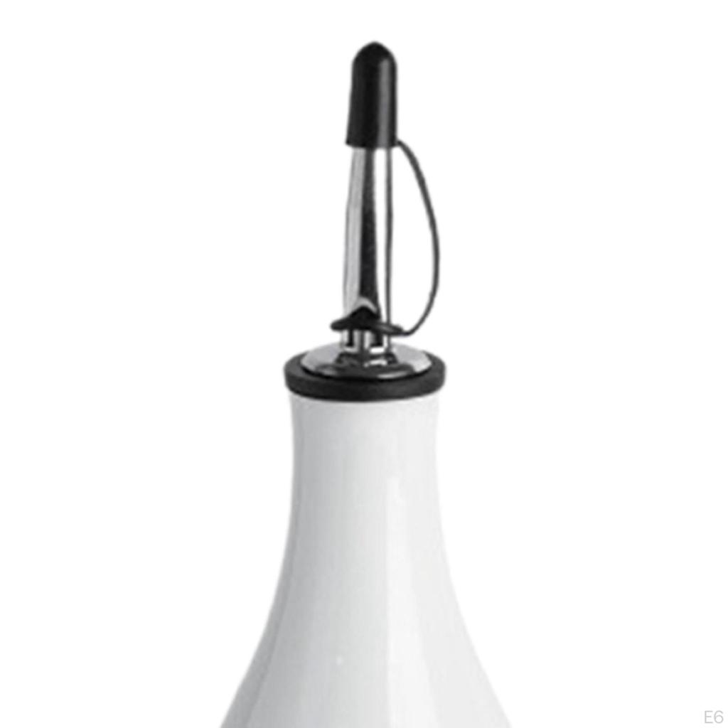 Cooking Oil Bottle Olive Dispenser Ceramic Elegant Appearance with Lid Vinegar Can Shoyu