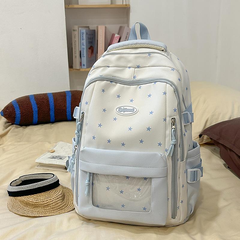Schoolbag New Schoolbag Female Junior High School Students Large Capacity Simple Backpack College Students High Value Casual Versatile Backpack