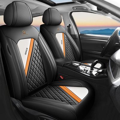 Fundas para Asientos de Coche de 5 Plazas | Cuero Sintético de Verano Cómodas Transpirables Ajuste Universal Cojines para Asientos para Todas las Estaciones