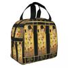 Klimt Kiss Insulated Lunch Tote Bag for Women Portable Thermal Cooler Gustav Klimt Freyas Art Lunch Box Work School Food Bags...