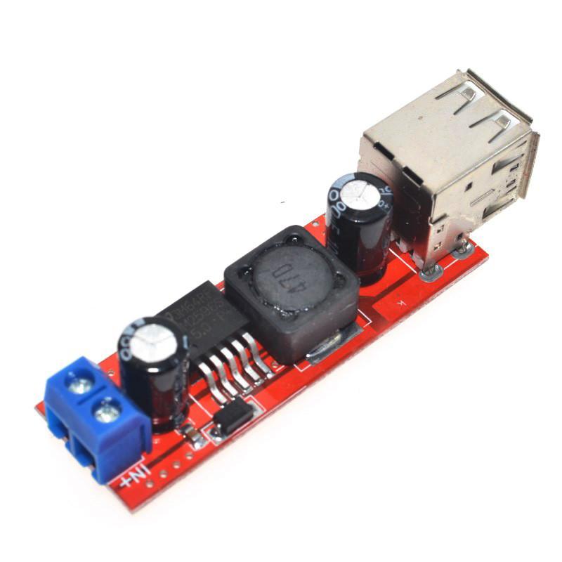 Dual USB DC DC 6V-40V To 5V 3A  Step-down Double USB Power Charger Converter Module For Vehicle LM2596 Buck
