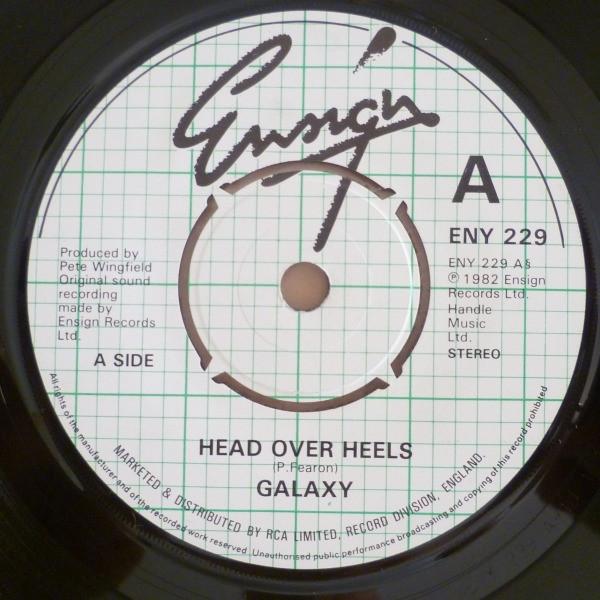 

7inch Record GALAXY - Head Over Heels ENY229 Ensign 1982 UK Soul/Funk Used