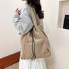 Casual Big Bag Women's 2025 New Fashion Corduroy Shoulder Bag Large Capacity Tote Class Commuter Oblique Span Bag