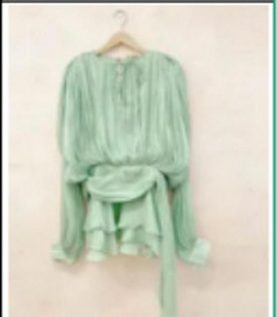 2025 French Style Puff Sleeve Ruffled Two-Piece Set with Pleated Short Skirt