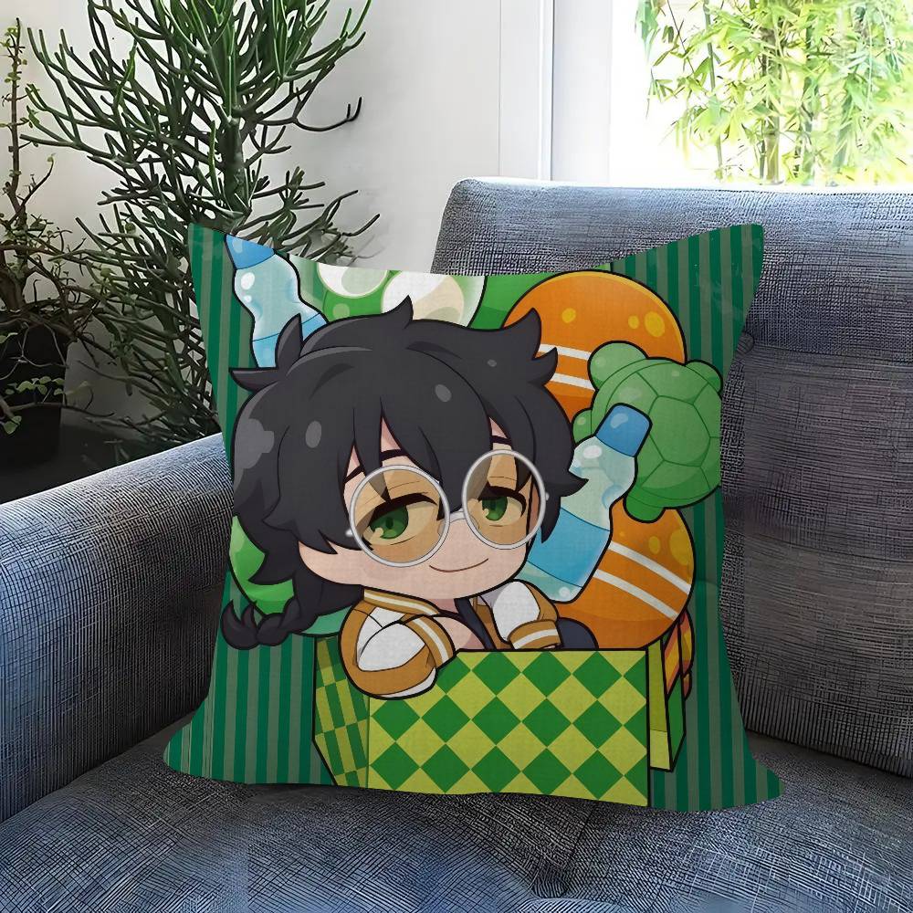 Japansk Anime Vindjacka Kudde Animekudde Soffsäng Huvudkudde Överdrag Kuddfodral 45x45 cm Mode