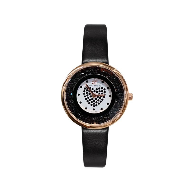 Neue Ins Damenuhr Mode Treibsand Damen Quarz Uhr Herzförmiger Diamant Wasserdichtes Armband Damenuhr