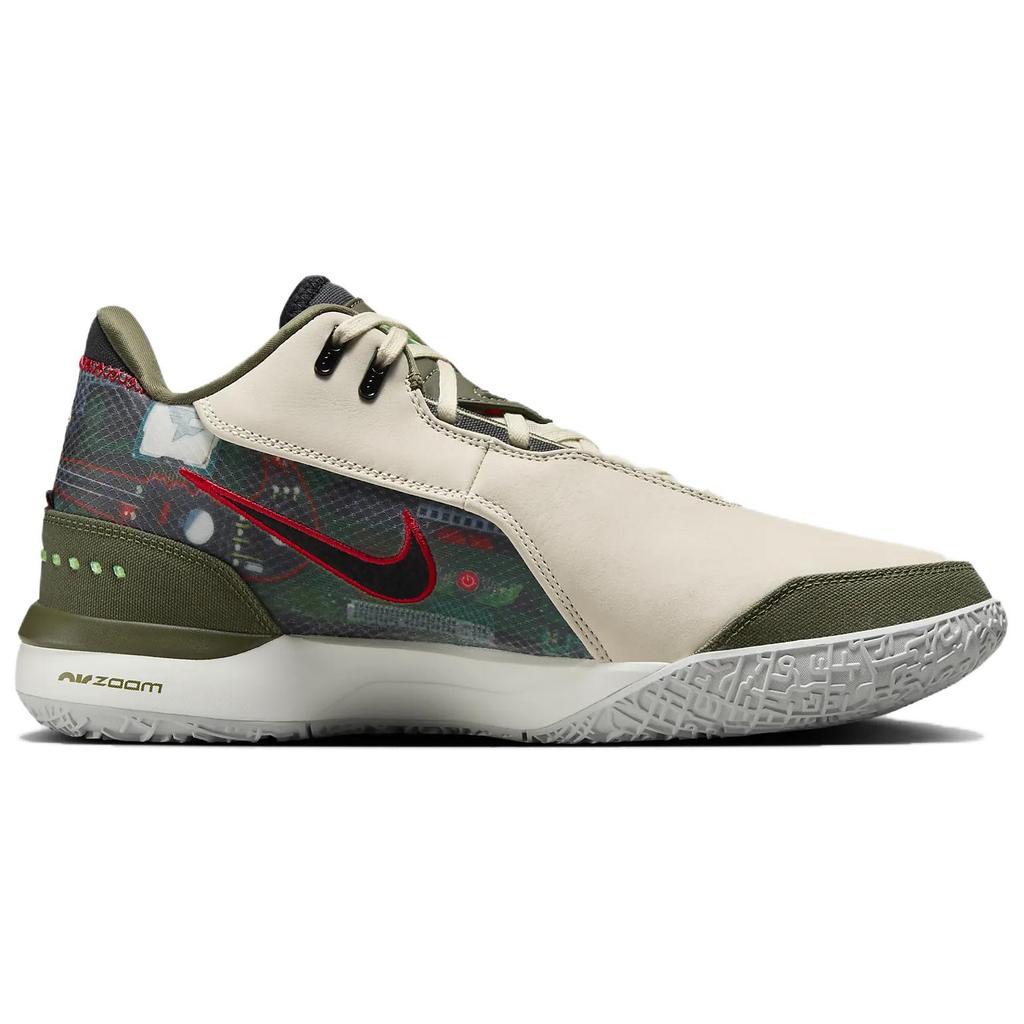 Nike FaZe Clan x Zoom LeBron NXXT Gen AMPD EP Gaming Set-Up Men Sneakers Cream Light-Cream Medium-Olive HF0716-200
