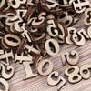 100pcs Premium Natural Wood Slices Christmas Series Unfinished Wooden Number Slices Durable Craft Material For naments