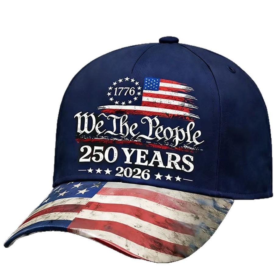 D Print Independence Day Commemorative Sunshade Baseball Cap Outdoor Cap Non-embroidered