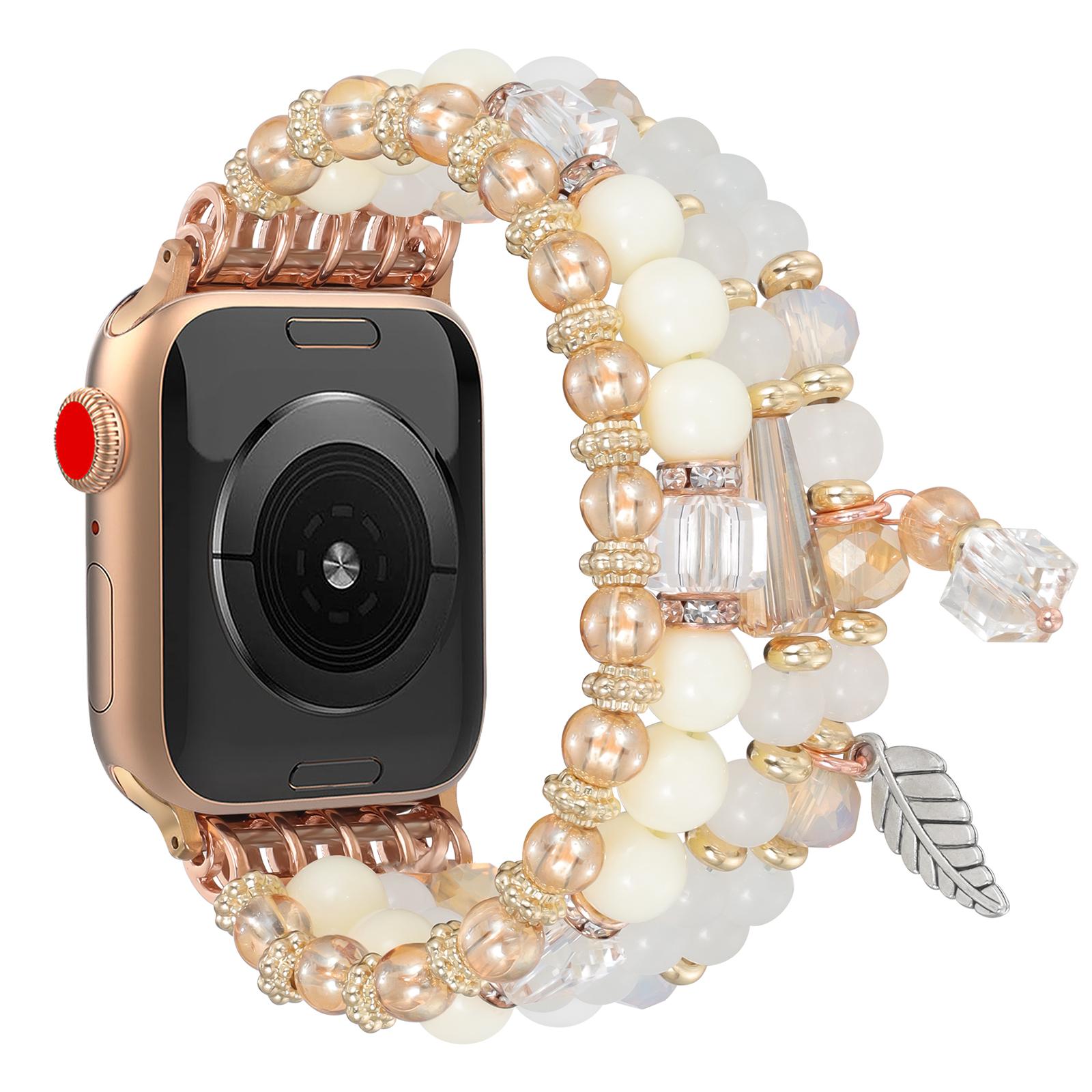 

Beaded Bracelet For Apple Watch Series 11 10 42mm/9 8 7 41mm/SE3 SE2 SE 6 5 4 40mm/3 2 1 38mm Replacement Watch Band D