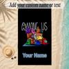 Beach TowelAmong Us Custom Name Text Personalized Soft Towel for Beach Pool Indoor Home Decor Gift
