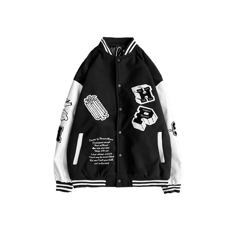 Herren Frühling und Herbst High Street Loose Casual College Ruffian Hübsche Paarjacke