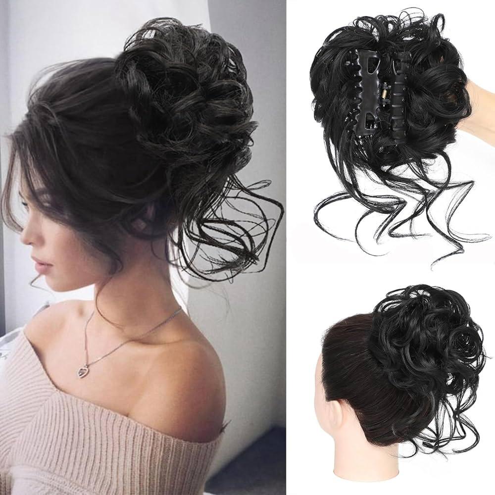 Женские длинные волосы  кудрявые волосы чувство высокого класса  прическа бутон цветка парик с цветком