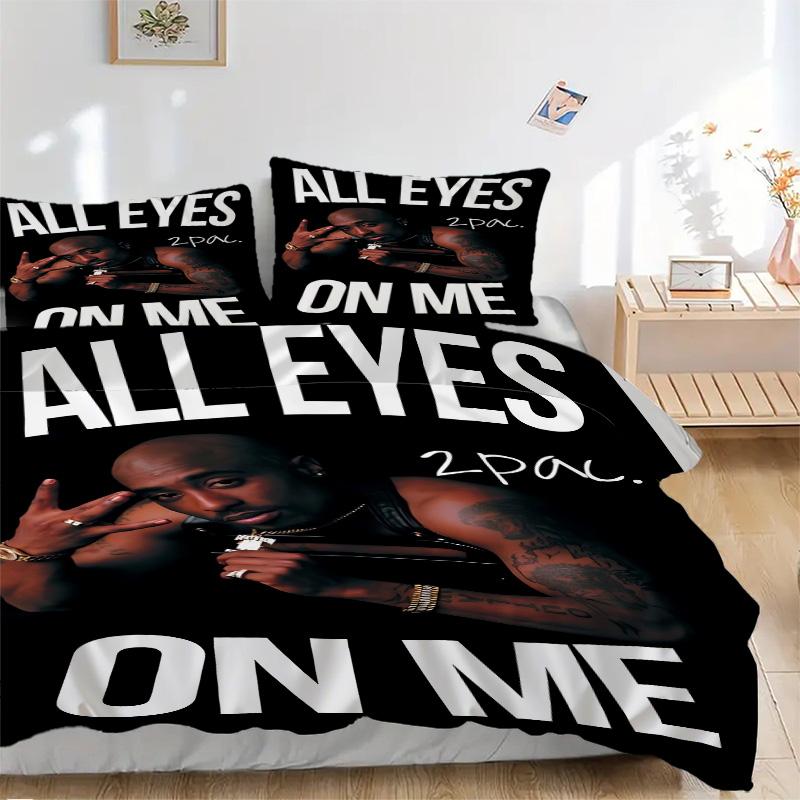 2Pac'S Iconic Pose Print 3Pcs Bedding Setduvet Cover With 2 Bedropillowcase Home Birthday Gift