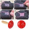 KX4B Wood Darning Mushroom Darner Patching Tool Socks Pants Clothes Sewing Repair Device