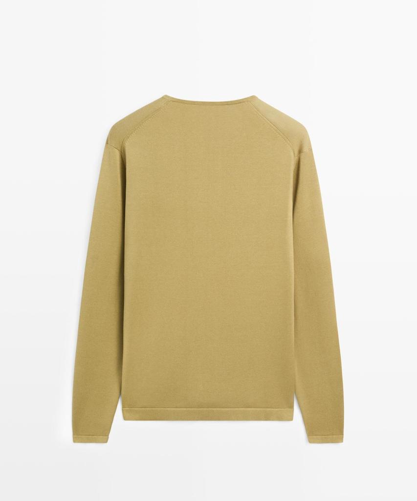 Masimodutti Cotton Round Neck Knit Sweater