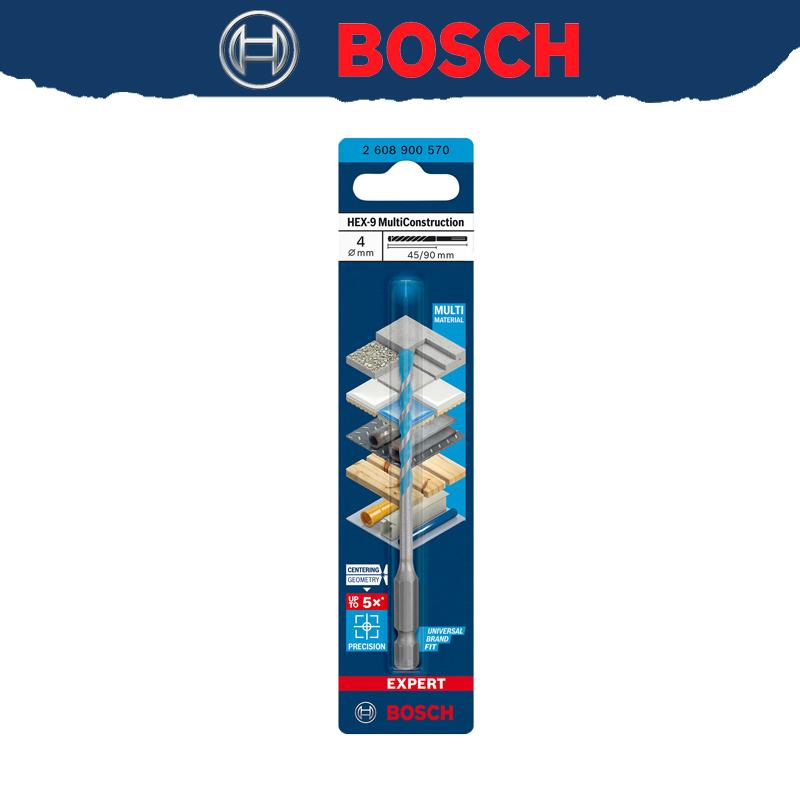 

BOSCH 2608900570 EXPERT HEX-9 многофункциональное строительное сверло 4 мм 90 мм для бетона мягкая плитка высокая твердость спиральное сверло