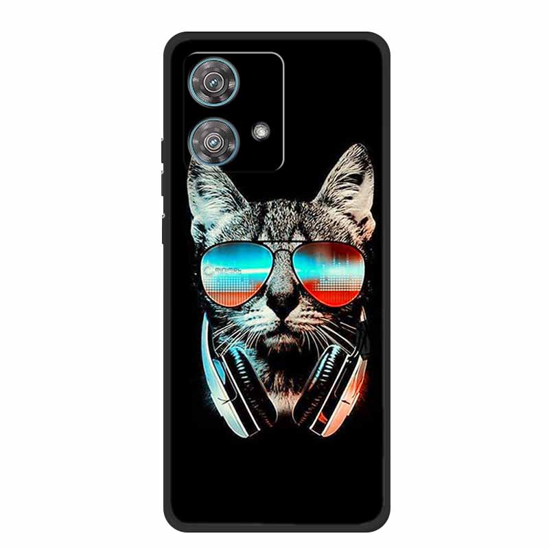 For Motorola Edge 40 Neo Case Animals TPU Soft Silicone Phone Cover for Moto Edge 40 Neo 5G Edge40 Neo Shockproof Wolf Fundas