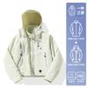 Men Women 3-in-1 Waterproof Windproof Hiking Jacket With Removable Fleece Liner Outdoor Activities