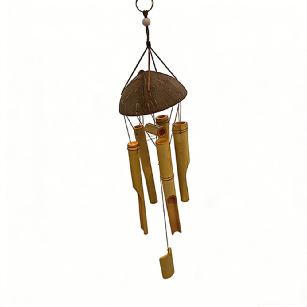 

Bamboo Outdoor Decoration Wall Hanging Coconut Head Weather Resistance Handcrafted Gift Bell Tube Door Pendant Wind Chime