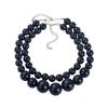Retro Double Layer Resin Beaded Necklace - Exaggerated Layered Handmade Collarbone Chain