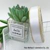 2.5cm Satin Ribbon with Double Gold Edge for Bouquets and Gift Boxes