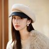 Ladies Autumn and Winter Woolen Beret New Warm British Octagonal Hat
