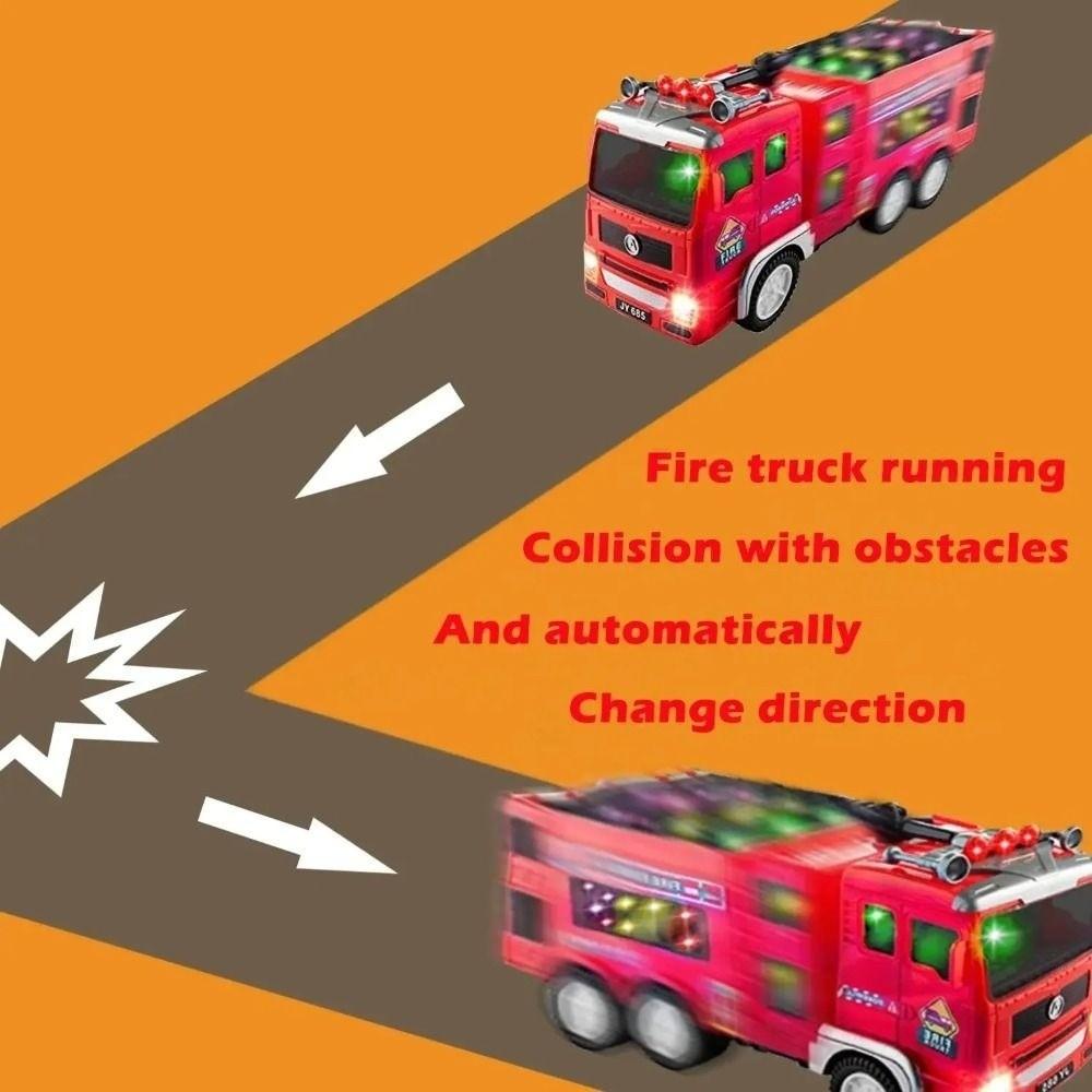 Flashing LED Fire Truck Toy Magnetic Engineering Vehicles Toy Parent-child Interaction