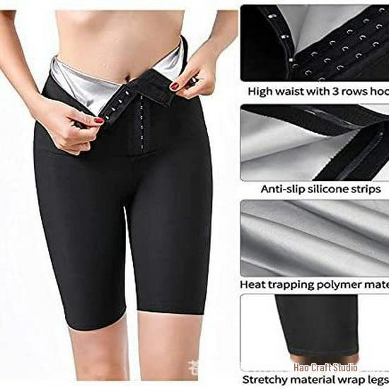 High Waist Sauna Shorts: Sweat-Inducing, Body Shaping Fitness Trainer