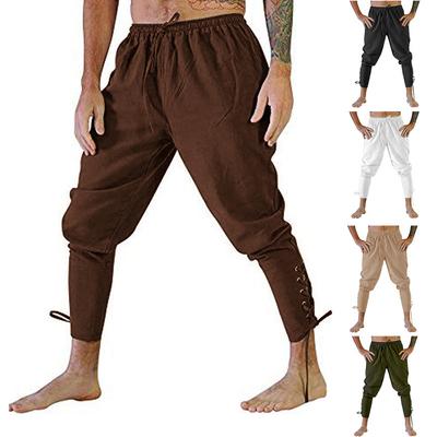 Men's Cotton-Linen Pants Halloween-Themed Vintage-Style Pants