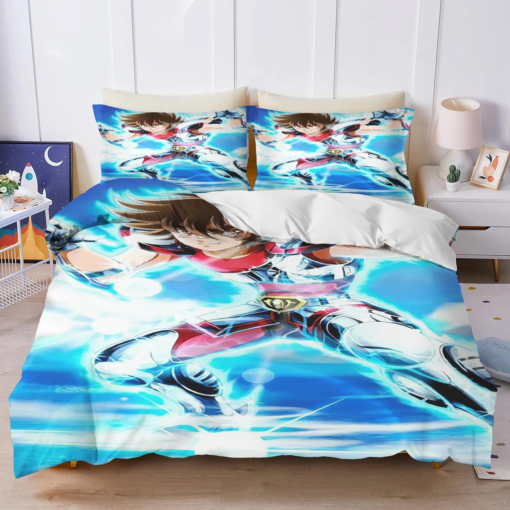 3d Print Cartoon S-Saint Seiya Bedding Sets Comforter Quilt Bed Cover Duvet Cover Pillow Case 2-3 Pieces Sets Bedroom Decoration