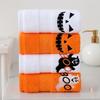3Packs Halloween Holiday Embroidered Cotton Towels Set Soft Comfortable Towels for Home Bathroom Traveling Bathing