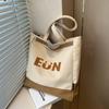 Large-capacity Canvas Tote Bag Versatile Shoulder Bag Cool School Bag  Shopping