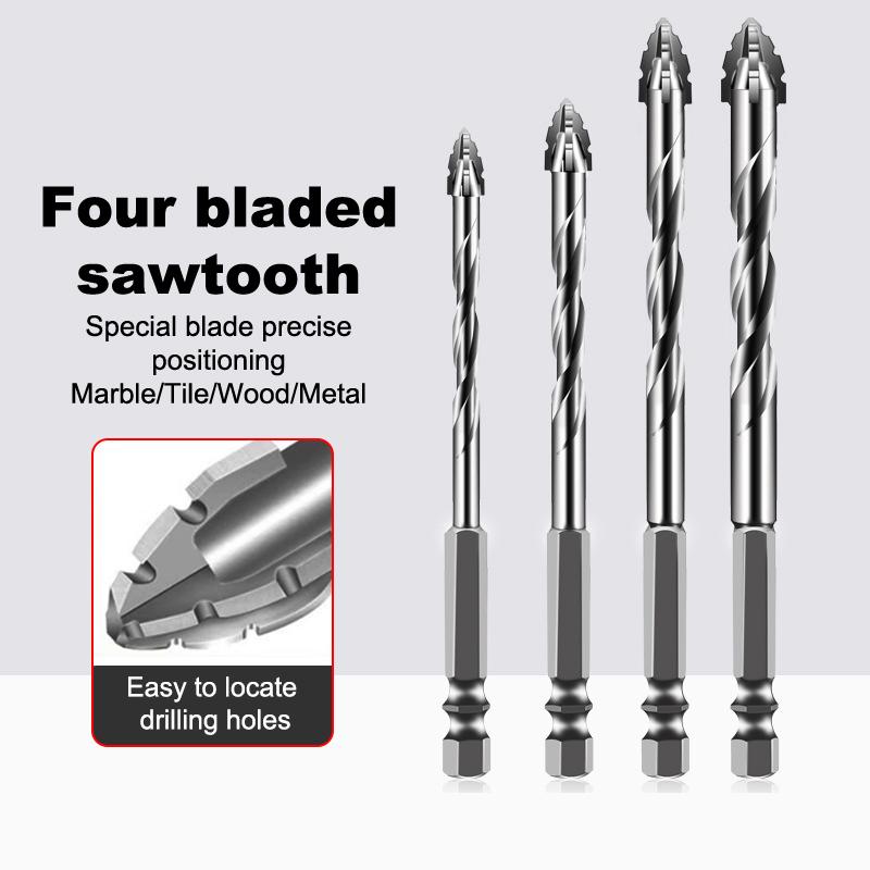 7Pcs/Sets Tungsten Steel Serrated Drilling Bit Set For Ceramic Plastic Tile Ceramic Glass Concrete