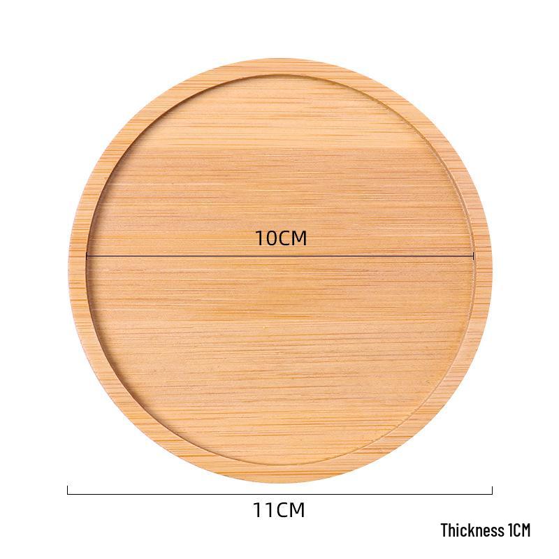 Creative Bamboo Succulent Pot Tray - Rectangular Coaster & Water Catcher for Home Decor