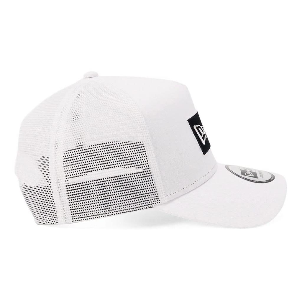 New Era Mesh Cap with Box Free Size 940AF TR Size 25J 9FORTYA-FrameTrucker Logo, White, BOXLOGO, White, Black,