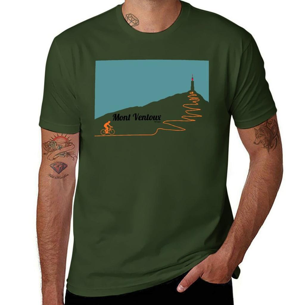 Camiseta de Arte Ciclismo Mont Ventoux tops de verano nueva edición ropa para hombre