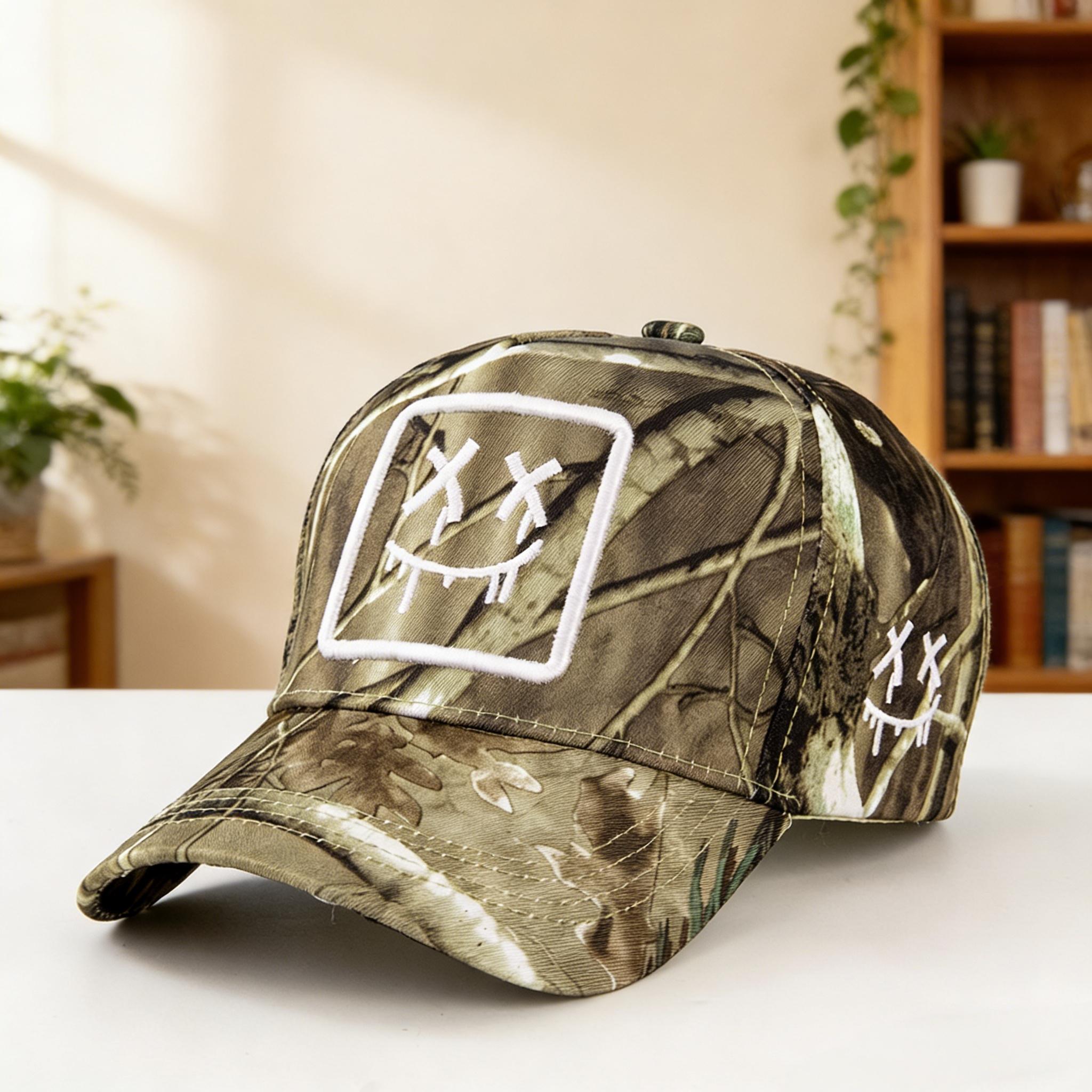 

Stylish Camouflage Baseball Caps And Fashionable Badges - Adjustable Back Closure, Breathable Fabric, Perfect For Casual Wear Adjustable