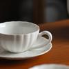 Pure White Coffee Cup English Afternoon Tea Mug Household Minimalist Ceramic Teapot White Cup Plate European Teacup Drinkware