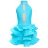 Girls Sparkly Rhinestone Latin Dance Dress Sleeveless Backless Design with Flowy Tiered Skirt for Competition