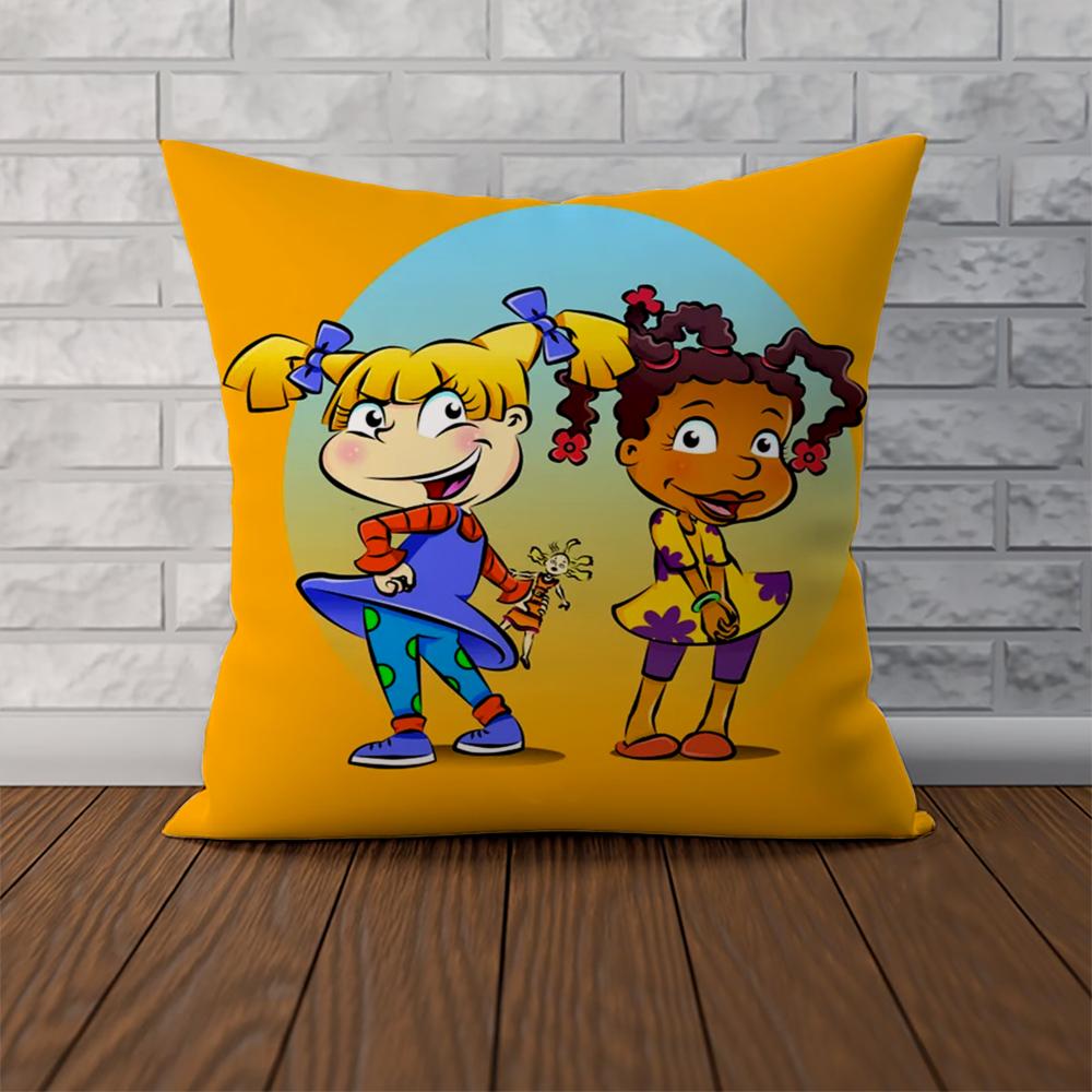 Rugrats Pillow Case For Car Sofa Decorative Home Doublesided Print Plush Square Throw Pillow Cushion Cover