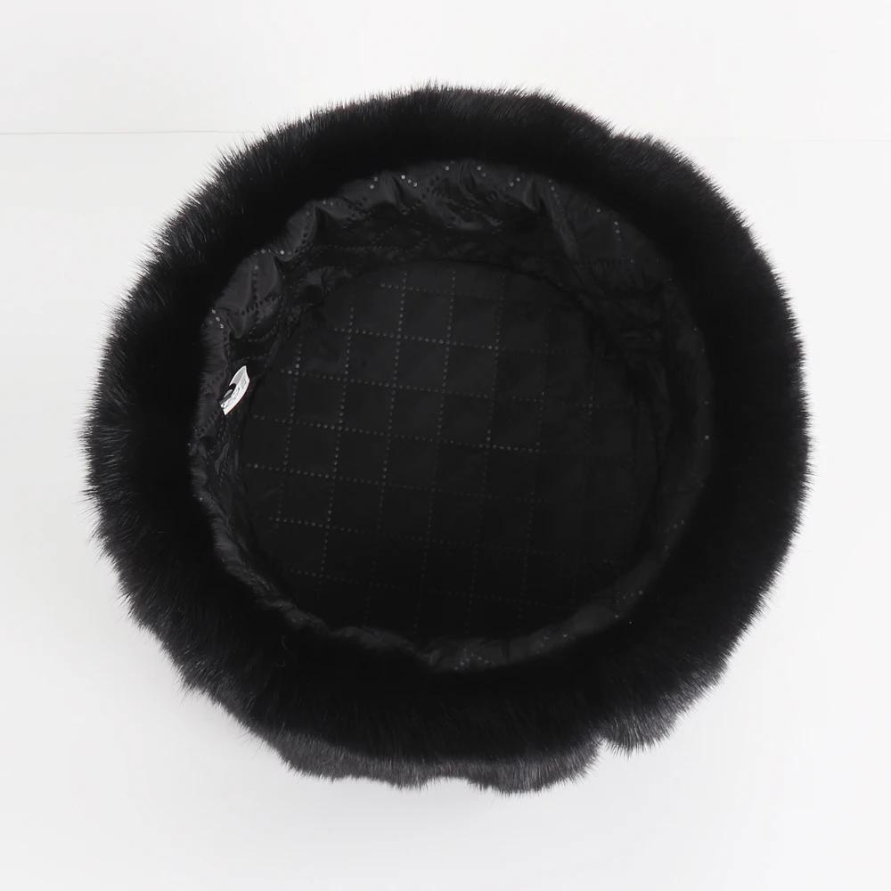 New Winter Men Outdoor Real Mink Fur Bomber Hats Male Super Warm 100% Natural Mink Fur Hat Luxury Man Real Sheepskin Leather Cap